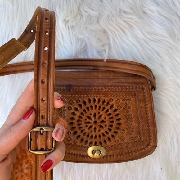 SOLD / Moroccan Leather Handmade Purse - Picture 7 of 7